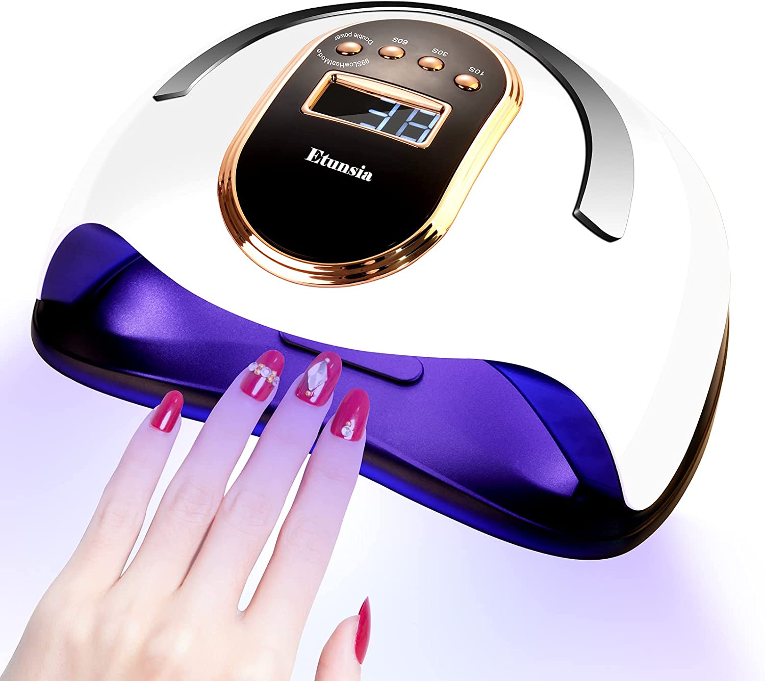 Nail Lamp, Nail Dryer 168W LED Nail Lamp for All Gel Polish, Nail Light with 4 Timer Mode - Auto Sensor - Professional Fast Curing - Large LCD Screen, Gel Lamp LED Lamp for Gel Nails for Home & Salon