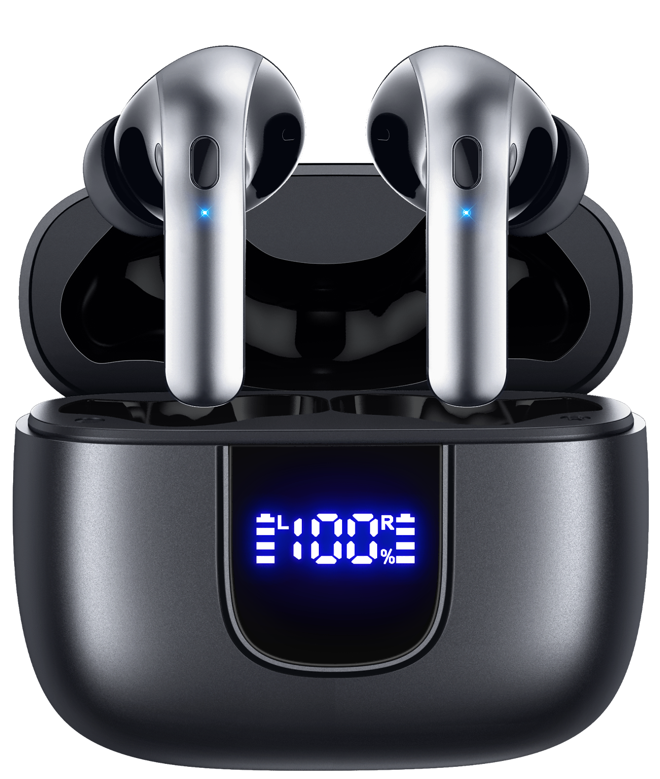 Wireless Earbuds Bluetooth 5.3 Headphones 78Hrs Playtime In-ear Earbuds with Wireless Charging Case LED Power Display Deep Bass Earphones Waterproof Headset with Built-in Mic for Android iOS phone TV