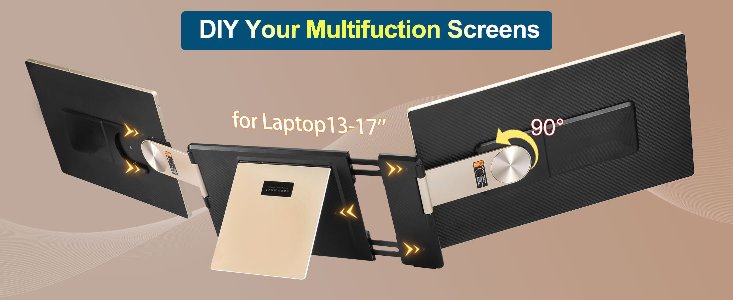 Alcecewey 15.6 inch Triple Laptop Screen Extender