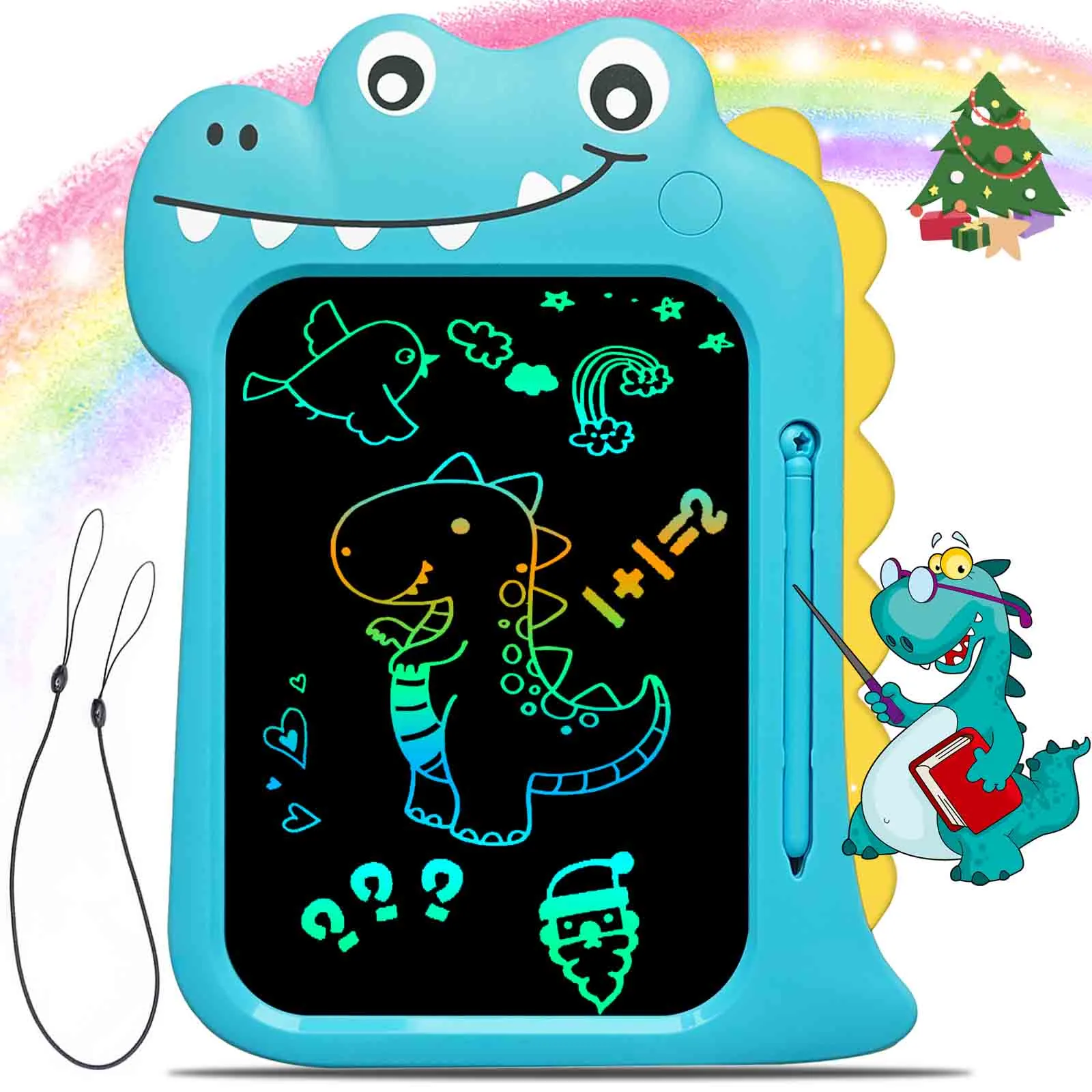 VAMOUT LCD Writing Tablet for Kids, 10Inch Colorful Toddlers Toys Drawing Board, Electronic Educational Doodle Pad Dinosaur Toys for 3 Years and Over Boys Girls Birthday Party Christmas Gift