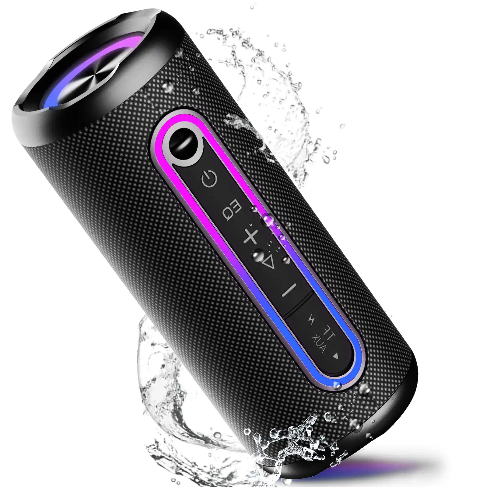 Portable Bluetooth Speaker IPX7 Waterproof Wireless Speaker with 40W Powerful Speaker 40Hrs Playtime Colorful Flashing Lights TWS Wireless Pairing for Outdoor/Party/Beach/Travel/Gifts