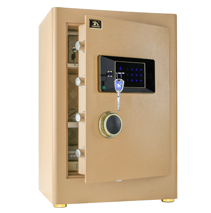 TIGERKING Digital Security Safe Box for Home Office Double Safety Key Lock and Password 2.05 Cubic Feet