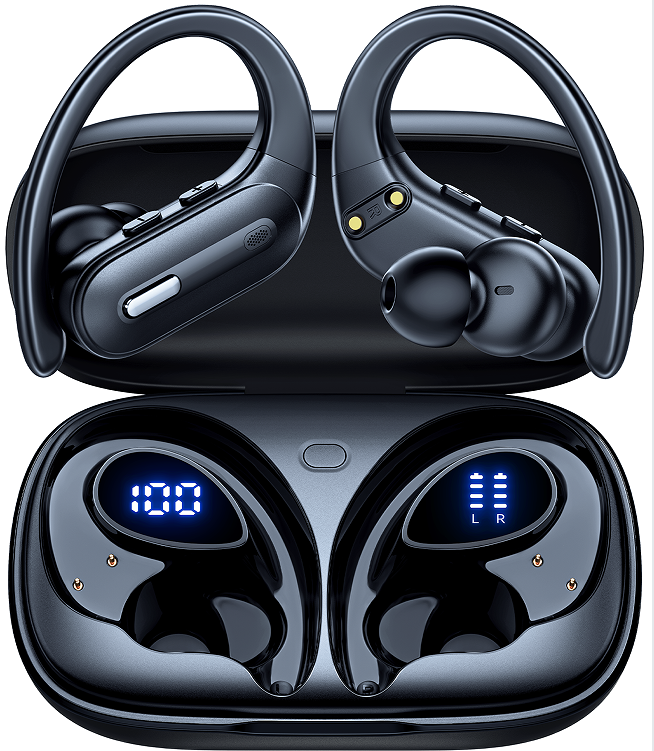 Ear buds Bluetooth 5.3 Headphones Wireless Earbuds with Dual Power Display Wireless Charging Case &amp; 40H Playtime in- Ear Earphones Stereo Sound Headset with Mic IPX7 Waterproof for Phone Tablet TV