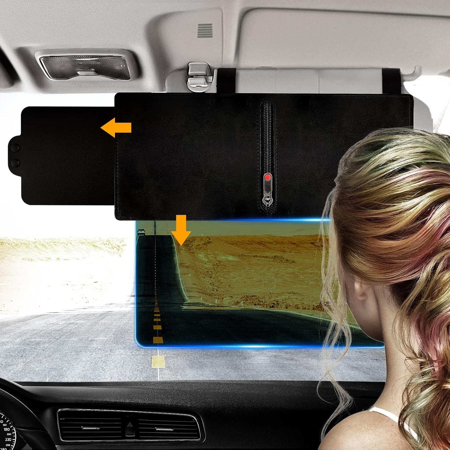 Upgraded Polarized car Sun Visor Extender Visor Extender Sun Blocker Sun Visor for car Windshield Automotive Interior Sun Protection,Protects from UV Rays(Passenger_Side)