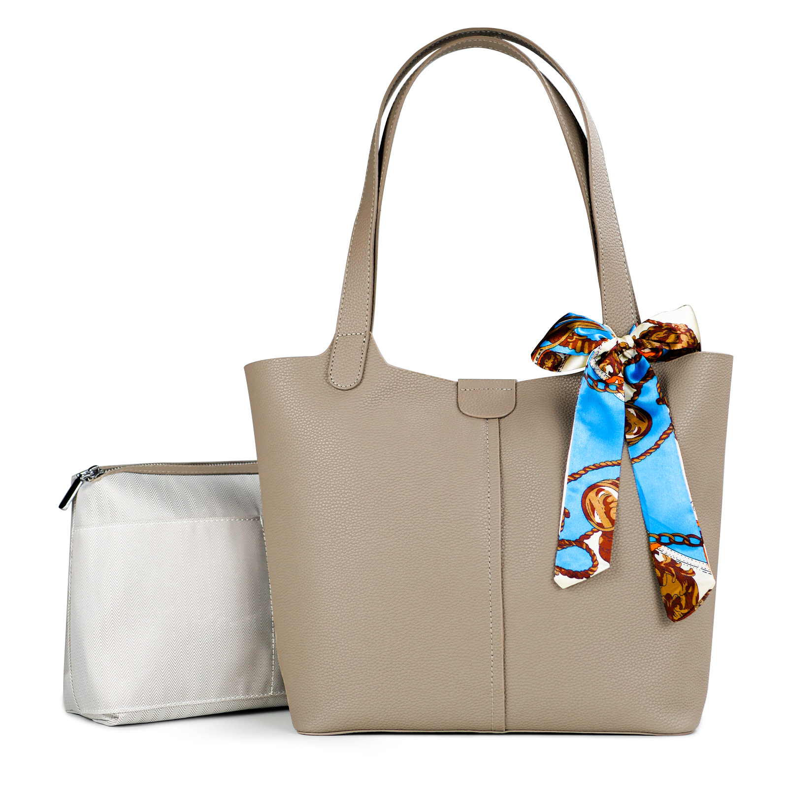 [Kyoei-Tech] トートバッグ レディース バッグインバッグ 通勤 レザー A4 ハンドバッグ 肩掛け 本革 ビジネス 超軽量 柔らかい インナーバッグ ポーチ 小物入れ バッグ 仕切り ファスナー おしゃれ