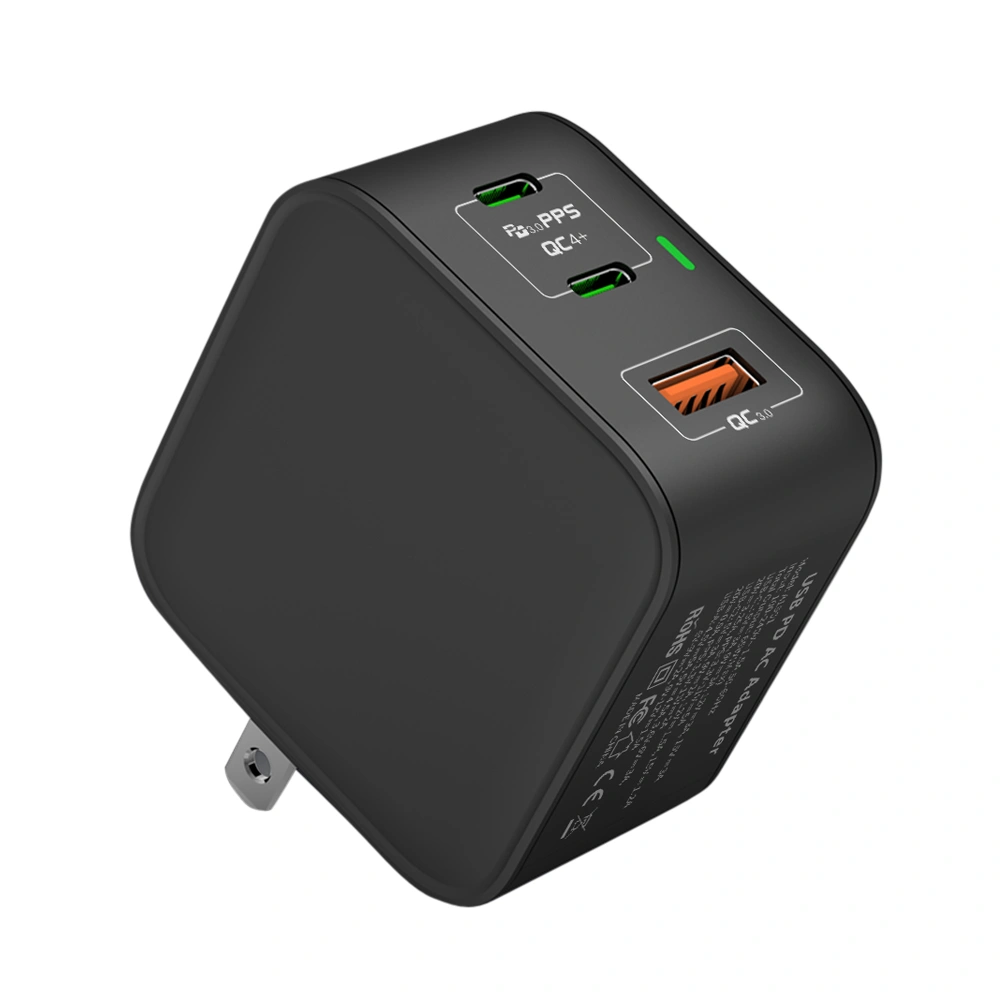PD 充電器 65W USB-C 急速充電器 3ポート PD3.0 QC3.0対応 折りたたみ式 ACアダプター【新技術GaNを採用】超小型 軽量 iPhone12/iPhone12 Pro/MacBook/ノートパソコン/Switchなど対応 PSE認証済