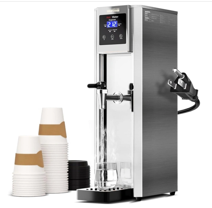 WantJoin Commercial Hot Water Dispenser Water Boiler Step-Heating Electric Countertop Water Dispenser Automatic Temperature Control 32°F-212°F, for Boba Tea Coffee Shop Office 1800W 20L(5.2GAL)/H
