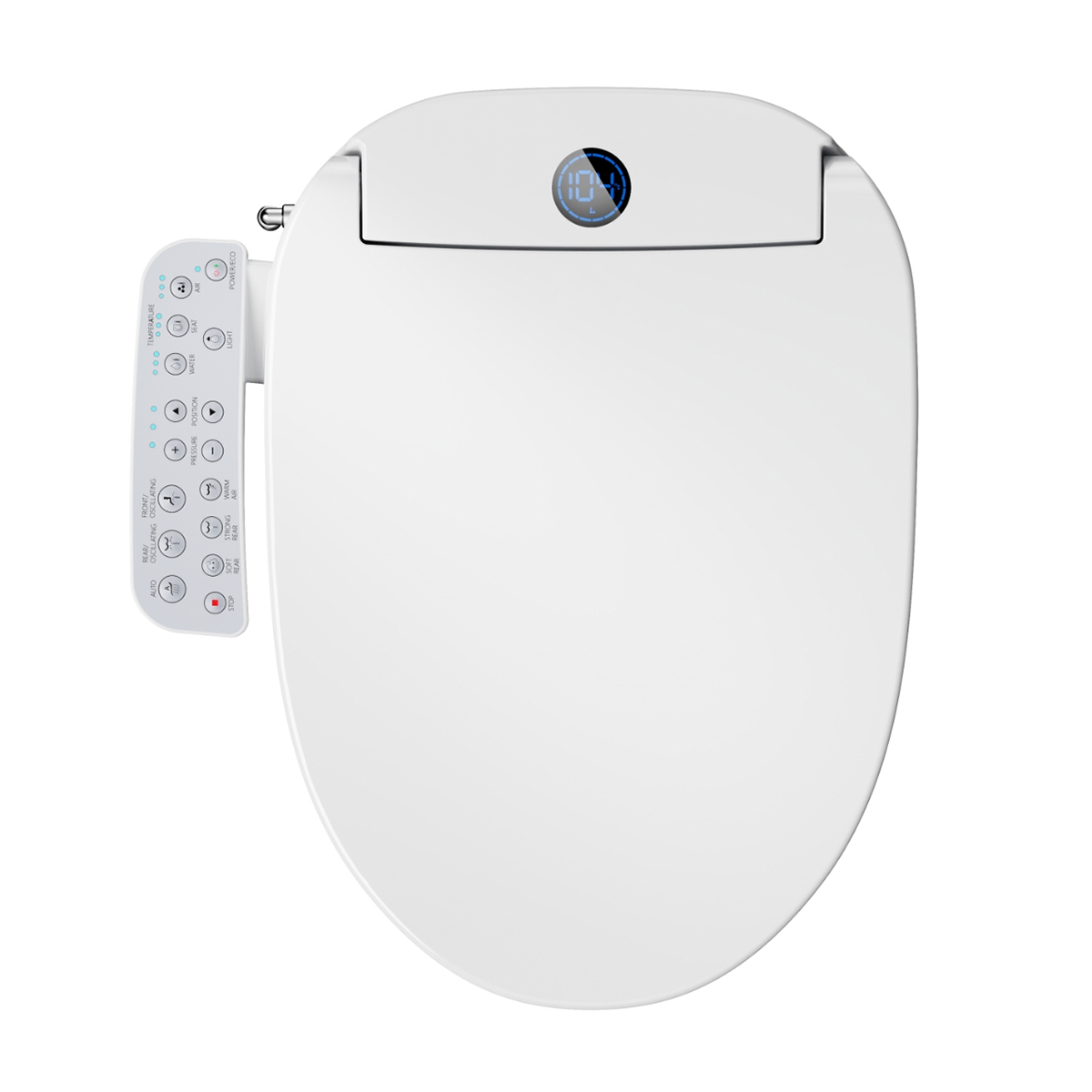 GAICOM Electric Bidet Toilet Seat Elongated, Instant Warm Water, Heated Seat & Warm Air Dryer, Self-Cleaning Nozzle, Side Control Panel, Night Light, Soft Close, Easy Installation