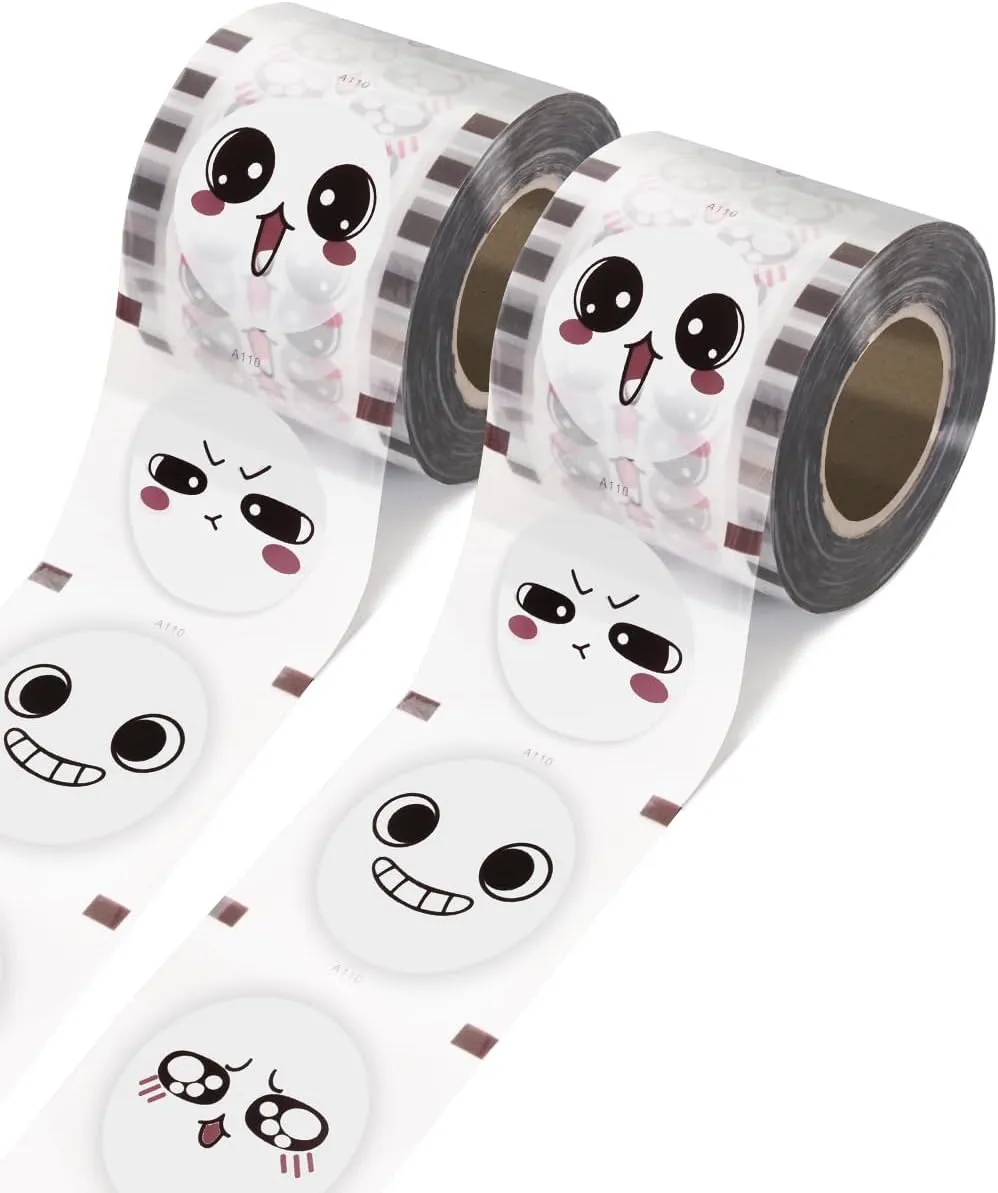 WantJoin 2 Rolls Cup Sealing Film, Pearl Cup Sealer Film 90-105 mm(3.5-3.7in) 6400 Cups for PP Plastic and Paper Cups, Tea Cup Sealing Film for Coffee Shop, Milk Tea Shop, Bar,White