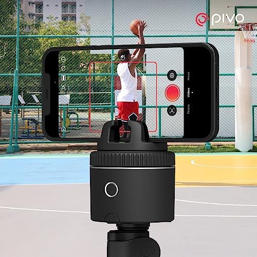 Pivo Pod Auto-Tracking Phone Mount: 360&deg; Rotatable, Multi-Speed, Face & Body Recognition, with Remote, Smart Stand, Travel Case & Tripod